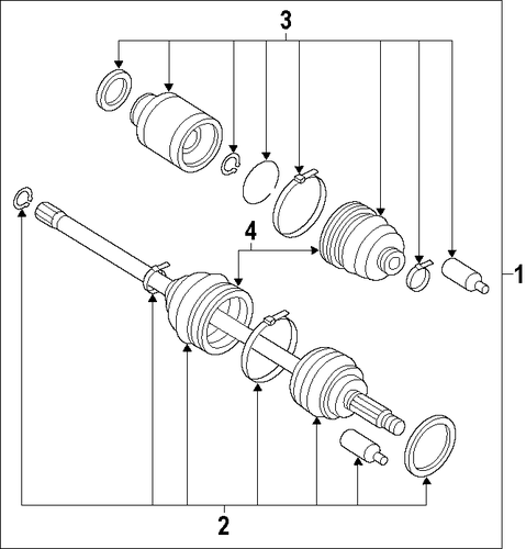 WRX AXLE SHAFTS & JOINTS