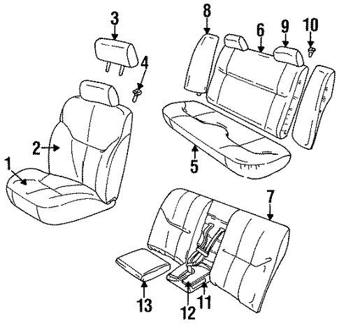 Cirrus FRONT SEAT COMPONENTS