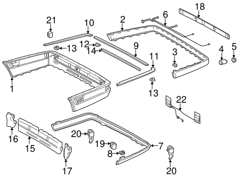 E300 BUMPER & COMPONENTS - REAR