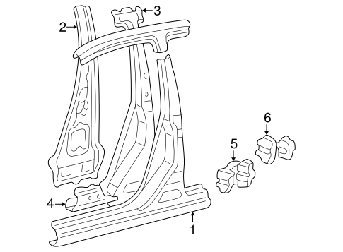 RX300 CENTER PILLAR & ROCKER