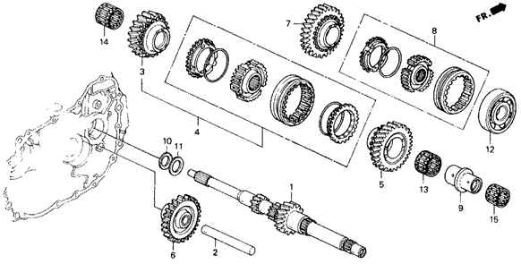 TRANSMISSION - MANUAL/MT MAINSHAFT for 1992 Honda CIVIC HATCHBACK #1