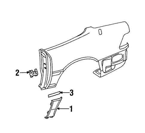 300SL EXTERIOR TRIM - QUARTER PANEL