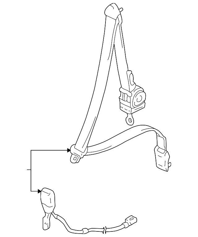 91174969 Деталь FRONT BELT ASSY, LEFT
