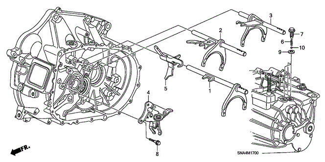 CIVIC SEDAN MT SHIFT FORK - SHIFT HOLDER (2.0L)