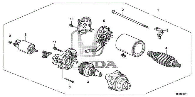 ACCORD COUPE STARTER MOTOR (MITSUBA) (V6) (MT)