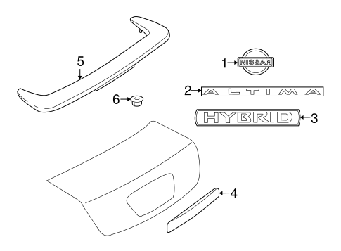 Altima EXTERIOR TRIM - TRUNK