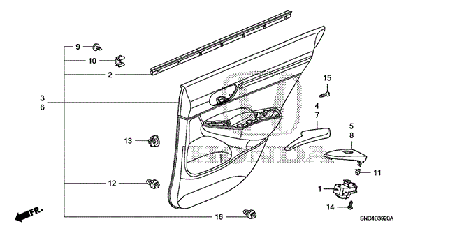 INTERIOR / BUMPER/REAR DOOR LINING for 2010 Honda CIVIC HYBRID #1