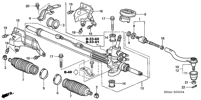 CHASSIS/P.S. GEAR BOX (1) for 2006 Honda ACCORD SEDAN #1
