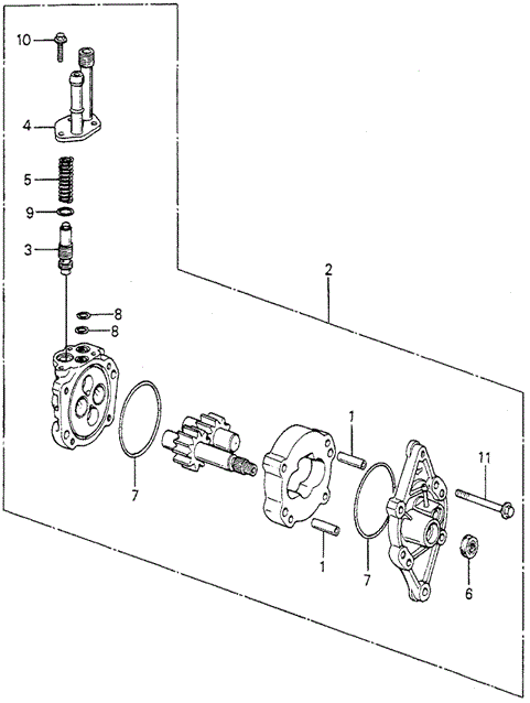 ENGINE/P.S. PUMP COMPONENTS for 1981 Honda ACCORD SEDAN #1