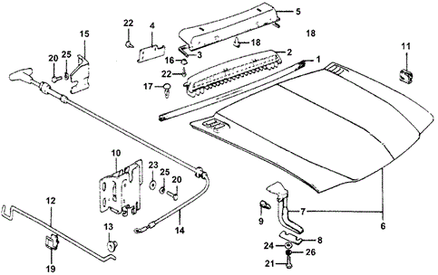 BODY / AIR CONDITIONING/HOOD for 1978 Honda ACCORD HATCHBACK #1