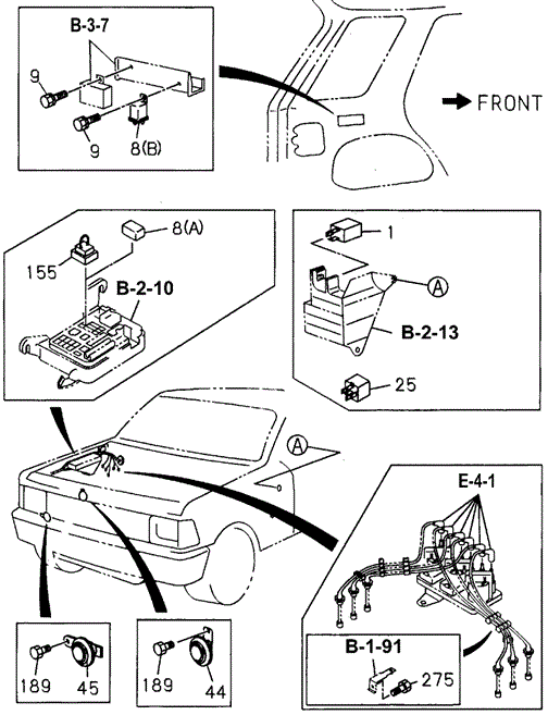 ELECTRICAL / EXHAUST / HEATER / FUEL/HORN - RELAY for 1996 Honda PASSPORT #1