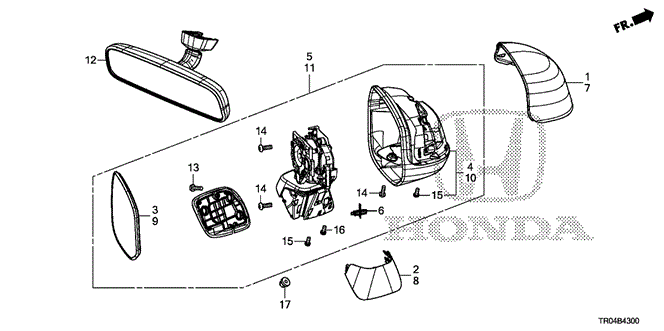 CIVIC SEDAN MIRROR (1)