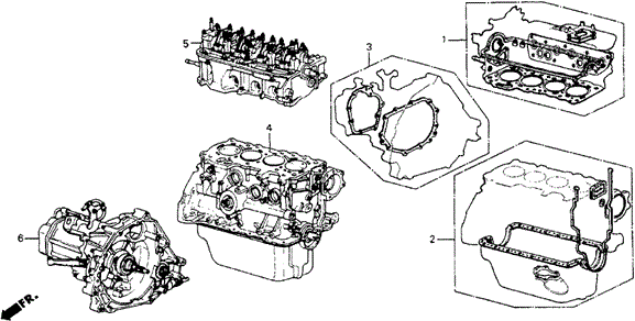 ENGINE/GASKET KIT for 1989 Honda ACCORD SEDAN #1