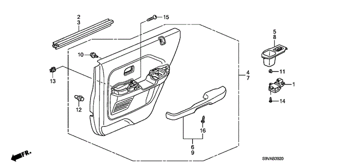 INTERIOR / BUMPER/REAR DOOR LINING for 2008 Honda PILOT #1