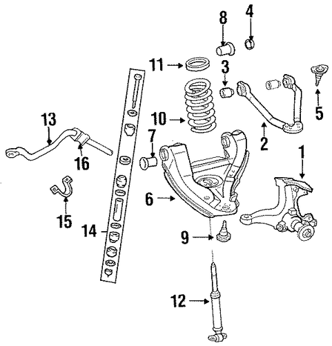 C2500 STABILIZER BAR & COMPONENTS