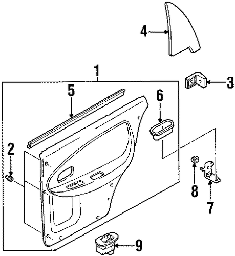 Sephia INTERIOR TRIM - REAR DOOR