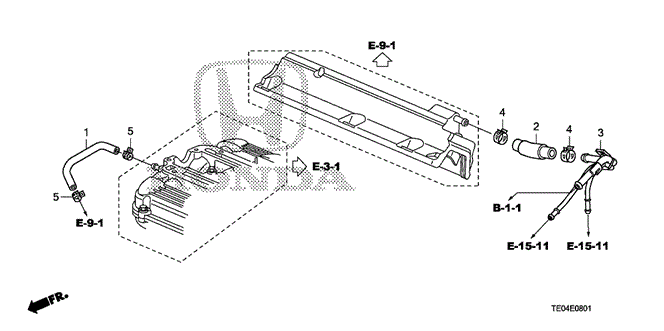 ENGINE/BREATHER TUBE (V6) for 2009 Honda ACCORD COUPE #1