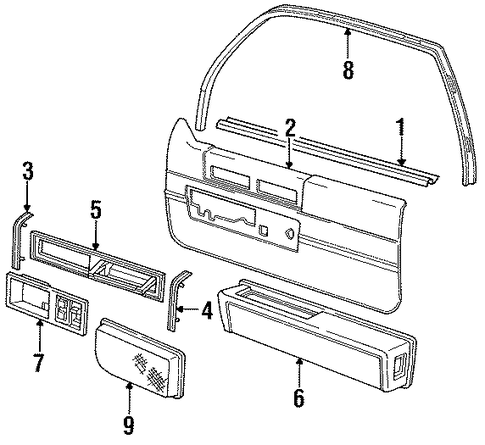DeVille INTERIOR TRIM - DOOR