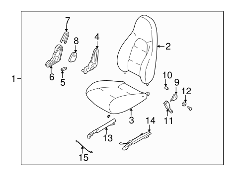 Miata FRONT SEAT COMPONENTS