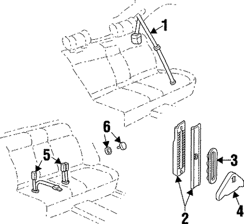 Catera REAR SEAT BELTS