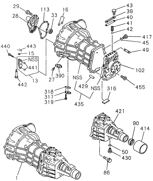 TRANSMISSION - MANUAL/MT TRANSMISSION ASSY. - CASE (4X2) for 1995 Honda PASSPORT #1