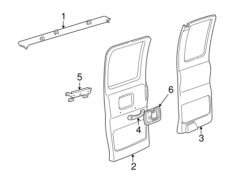 Express 2500 INTERIOR TRIM - SIDE DOOR