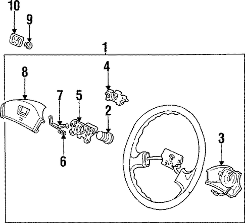 1989 Honda CIVIC SEDAN WHEEL, STEERING *NH1L* (BLACK) - (78510SH3A95ZA) 1989 Honda CIVIC SEDAN WHEEL, STEERING *NH1L* (BLACK) - (78510SH3A95ZA)