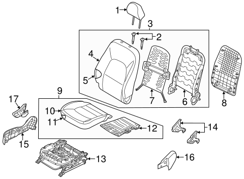 Rio PASSENGER SEAT COMPONENTS