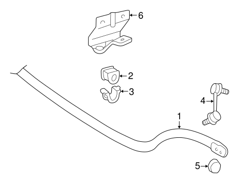 LS430 STABILIZER BAR & COMPONENTS