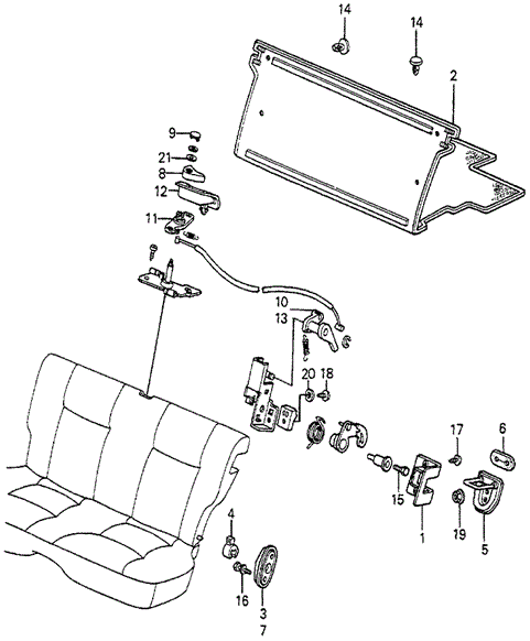 INTERIOR / BUMPER/REAR SEAT COMPONENTS 3DR for 1983 Honda ACCORD HATCHBACK #1