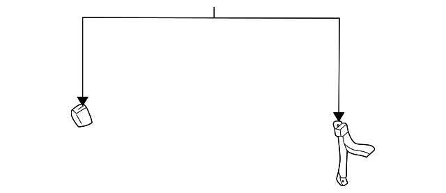 F85Z15612B19GGG Деталь CENTER SEAT BELT, LEFT