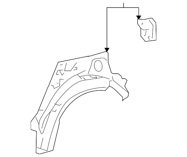 61631-52903 Деталь OUTER WHEELHOUSE, RIGHT