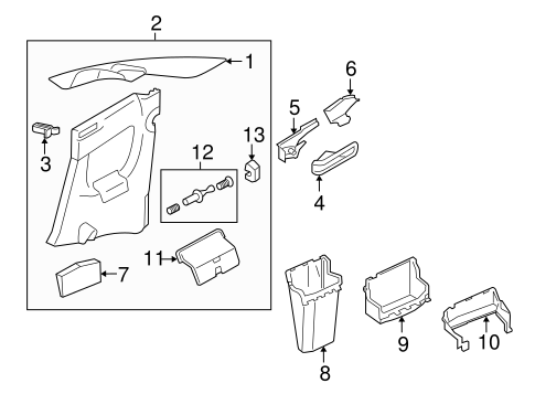TT Quattro INTERIOR TRIM - QUARTER PANELS
