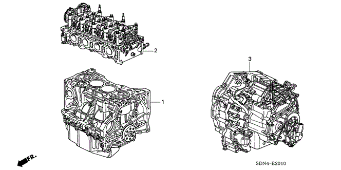 ENGINE/ENGINE ASSY. - TRANSMISSION ASSY. (L4) for 2003 Honda ACCORD COUPE #1