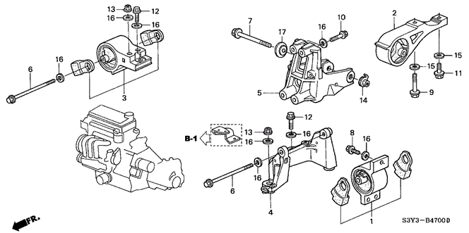 BODY / AIR CONDITIONING/ENGINE MOUNTS for 2002 Honda INSIGHT #1