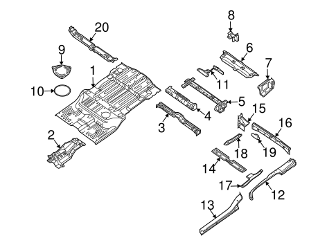 QX56 REAR FLOOR & RAILS