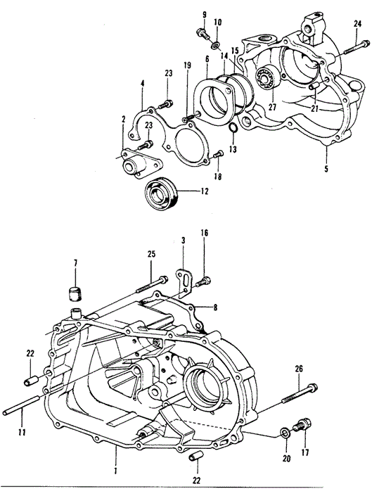 TRANSMISSION - HONDAMATIC/HMT TRANSMISSION CASE for 1975 Honda CIVIC 1200 HATCHBACK #1