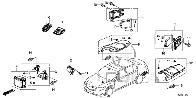 ELECTRICAL / EXHAUST / HEATER / FUEL/RADAR for 2014 Acura RLX #1