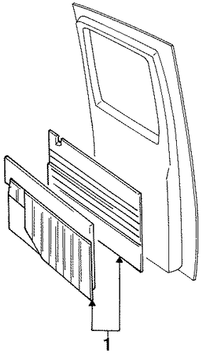 B150 INTERIOR TRIM - REAR DOOR