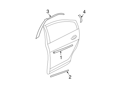 Maxima EXTERIOR TRIM - REAR DOOR