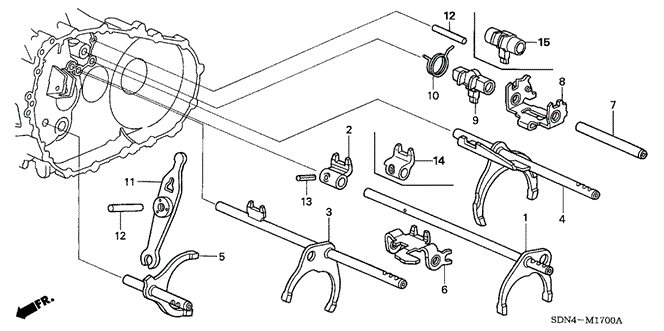 TRANSMISSION - MANUAL/MT SHIFT FORK (V6) for 2004 Honda ACCORD COUPE #1