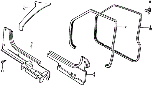 INTERIOR / BUMPER/DOOR OPENING CHANNEL for 1976 Honda CIVIC COUPE #1