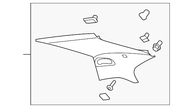 22829321 Деталь UPPER QTR TRIM, RIGHT