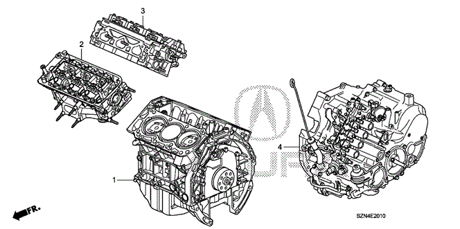 ENGINE/ENGINE ASSY. - TRANSMISSION ASSY. for 2013 Acura ZDX #1