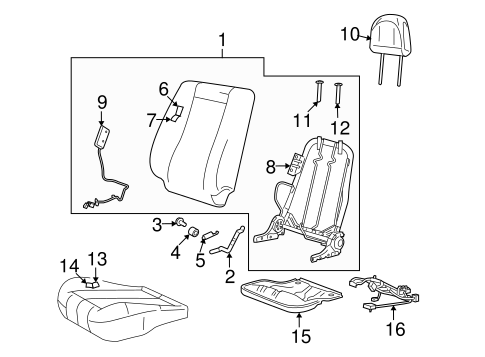Tribute FRONT SEAT COMPONENTS 4