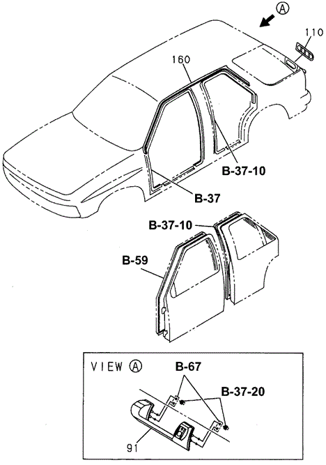INTERIOR / BUMPER/SIDELINING for 1997 Honda PASSPORT #1