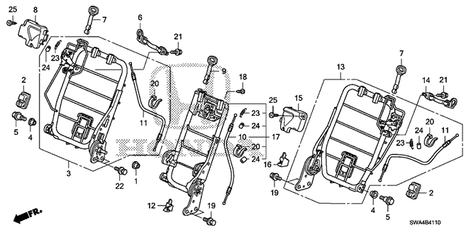 INTERIOR / BUMPER/REAR SEAT COMPONENTS (1) for 2007 Honda CR-V #1