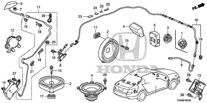 ELECTRICAL / EXHAUST / HEATER / FUEL/RADIO ANTENNA - SPEAKER for 2009 Honda ACCORD SEDAN #1