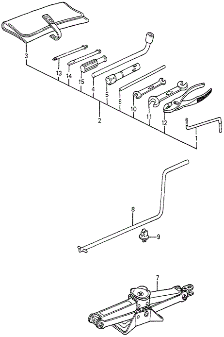 INTERIOR / BUMPER/TOOLS - JACK for 1983 Honda ACCORD SEDAN #1