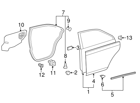 Camry DOOR & COMPONENTS